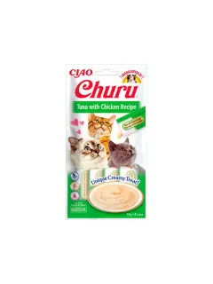 CHURU SNACK DE ATÚN CON POLLO (4x14G)