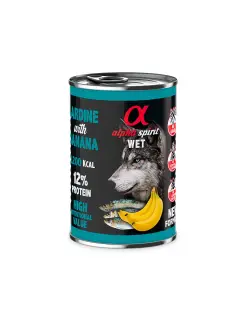 ALPHA SPIRIT COMIDA HÚMEDA DE SARDINA CON PLÁTANO (400g)