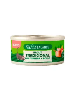 WILD BALANCE LATA DE RAGUT TRADICIONAL DE TERNERA Y POLLO GATOS (80g)