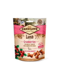 CARNILOVE GALLETAS CRUNCHY CORDERO Y ARANDANOS PARA PERROS (200g)
