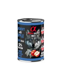 ALPHA SPIRIT COMIDA HÚMEDA DE BOQUERON CON MANZANA ROJA (400g)