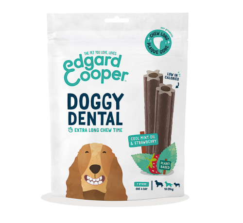 EDGARD AND COOPER STICK DENTAL SNACKS FRESA Y MENTA