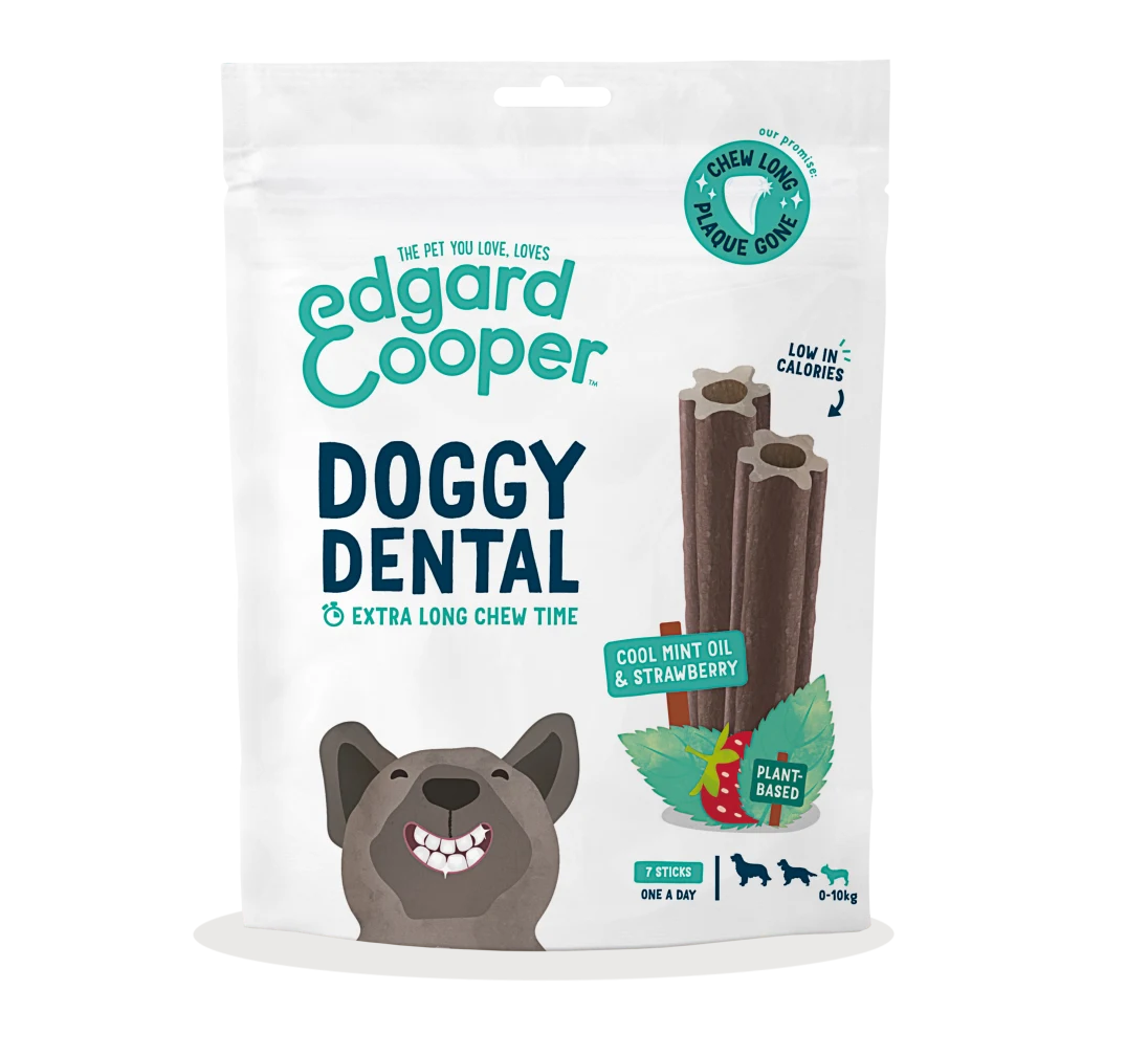 EDGARD AND COOPER STICK DENTAL SNACKS FRESA Y MENTA