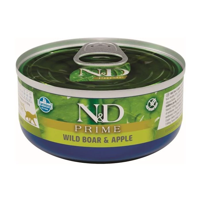 FARMINA N&D LATA JABALÍ Y MANZANA (70g)