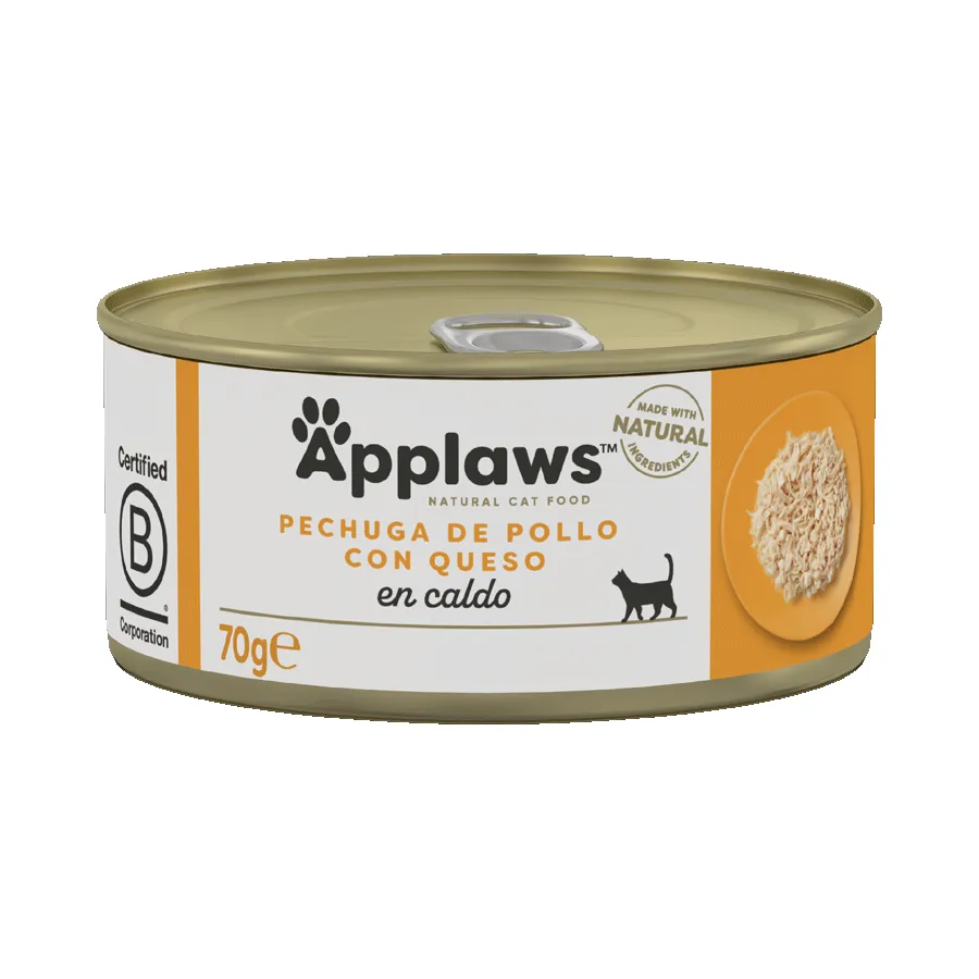 APPLAWS CAT LATA POLLO CON QUESO (70g)