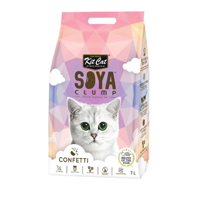KIT CAT ARENA BIO SOYA CLUMP "CONFETTI"7L GATOS
